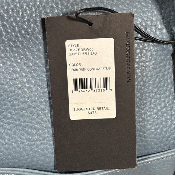 NEW WITH TAGS URI MINKOFF BLUE LEATHER DUFFEL BAG - Picture 2 of 11